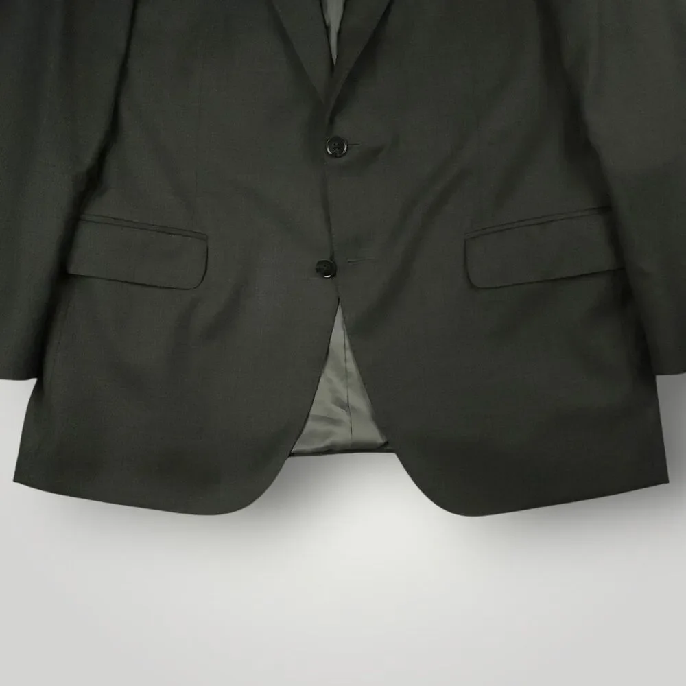 Peter Millar Sport Coat Mens 44R Wool Wide Lapel Slim Fit Charcoal Gray Blazer